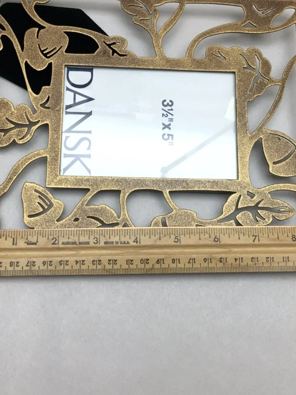 NEW Dansk Gold Tone Metal Picture Frame Leaves & Acorn Horizontal or Vertical